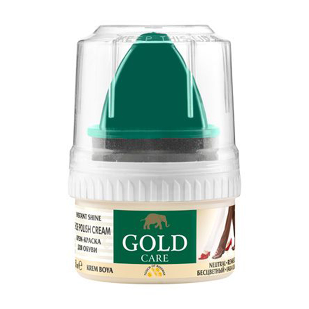 Крем-фарба для взуття Gold Care Instant Shine Shoe Polish Cream Безбарвний, 50 мл